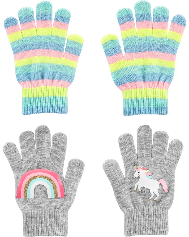 2 Pack Unicorn Gripper Gloves Carters Com