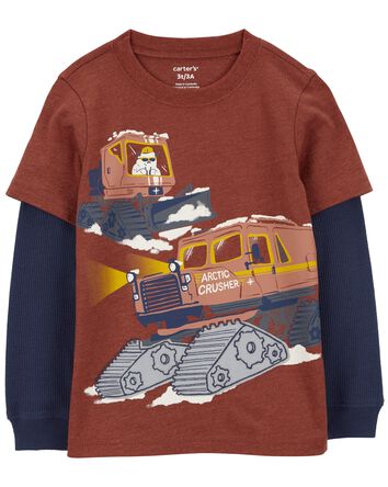 Baby Snow Plow Layered-Look Tee