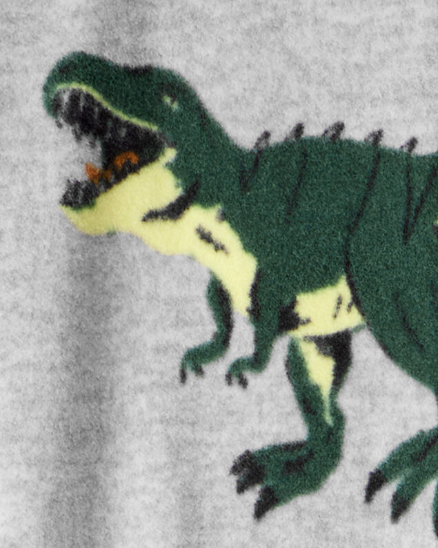 Product image 2 of Boys Dinosaur Print Loose Fit Long-Sleeve Zip-Up 1-Piece Pajamas