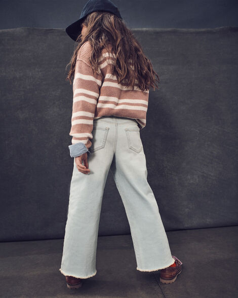 Product image 5 of Kid High Rise Baggy Wide Leg Jeans - Lily Light Denim Wash