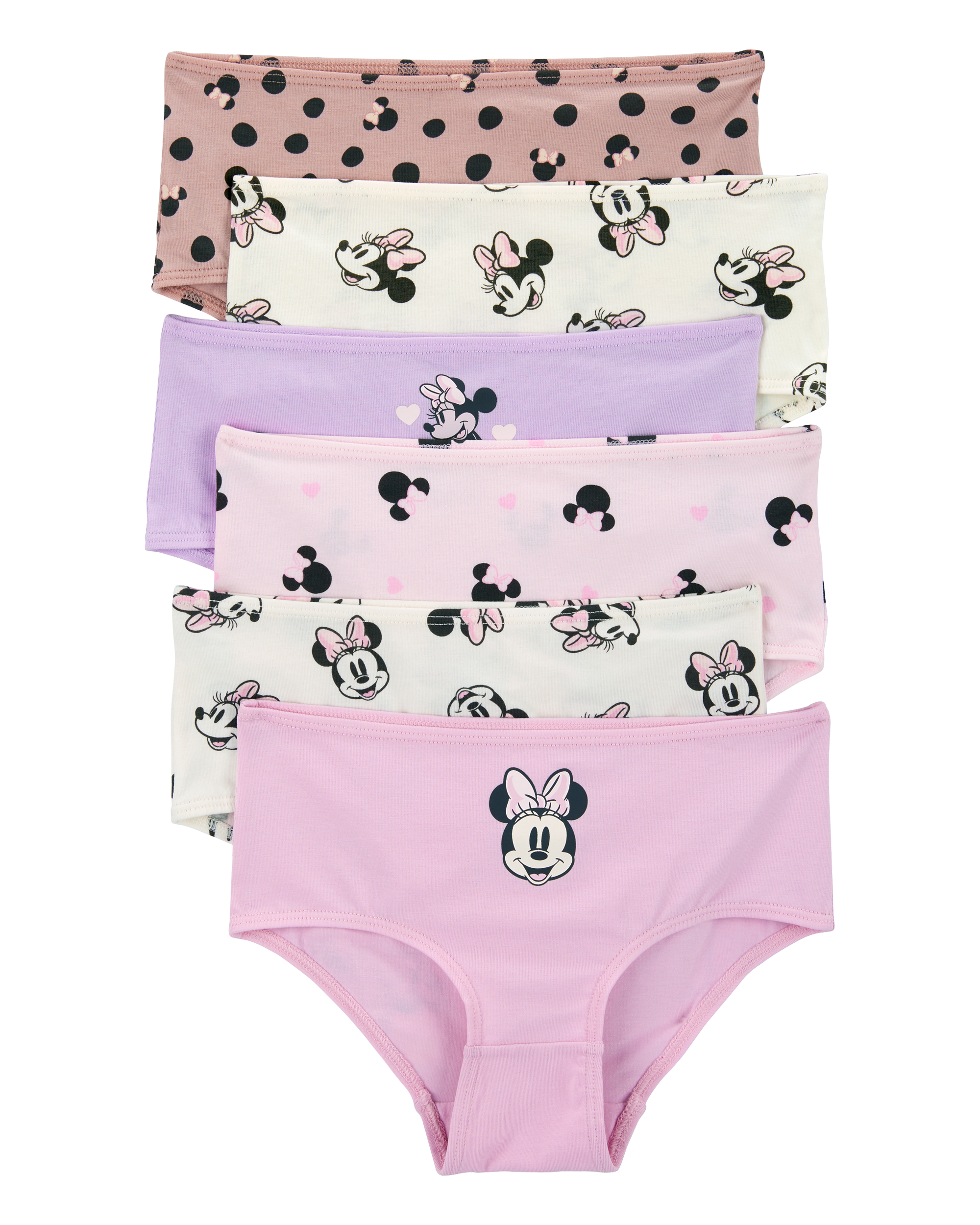 Toddler 6-Pack Minnie Mouse Brief Stretch Cotton Underwear
