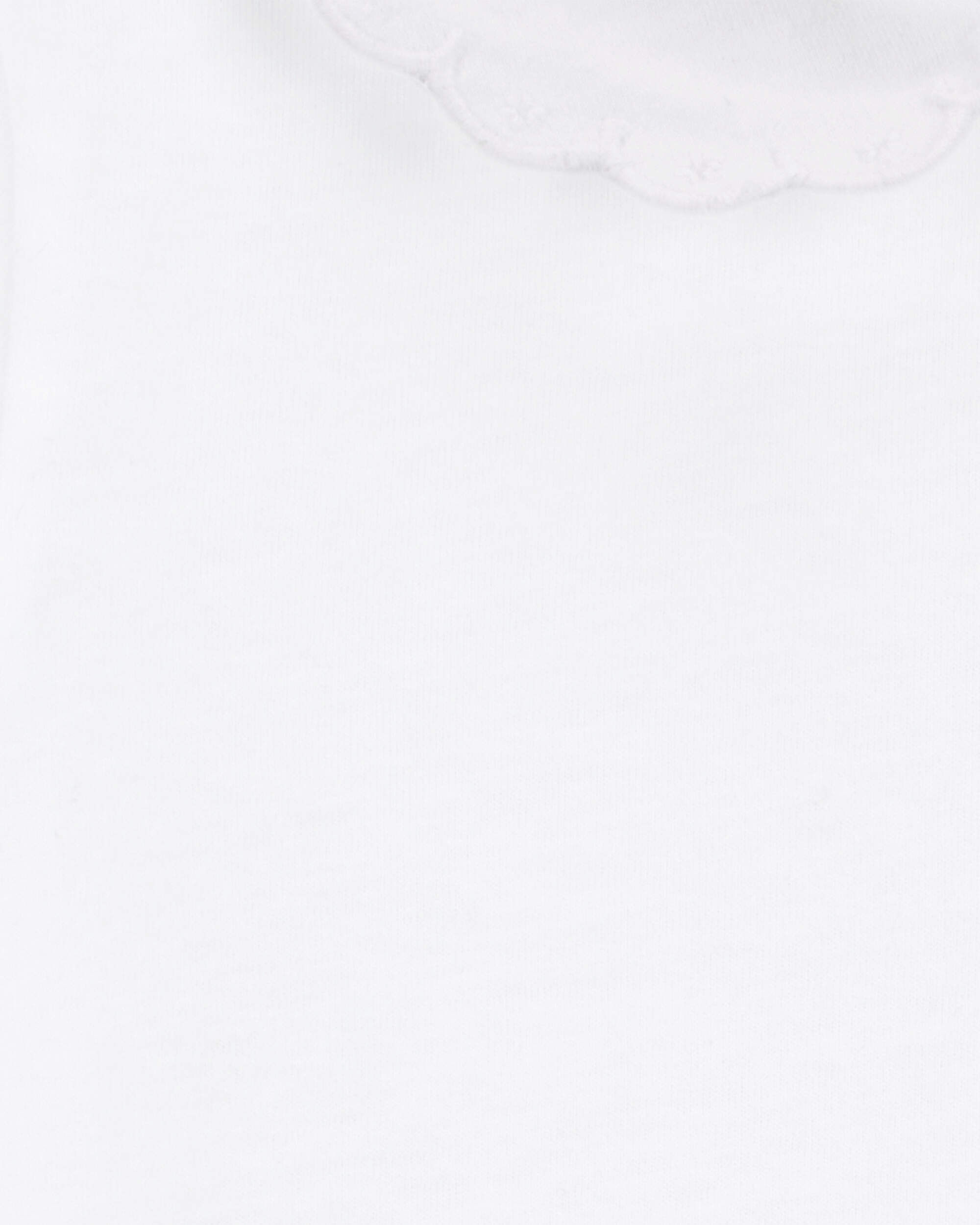 Toddler Scalloped Collar Short-Sleeve Top - White