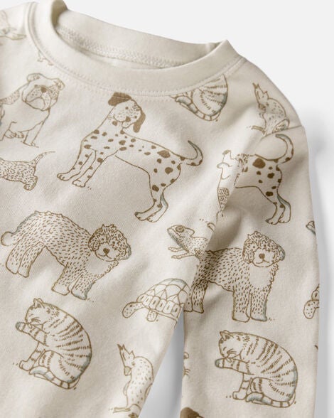  Product image 2 of Toddler Pet Print Organic Cotton 2-Piece Pajamas
