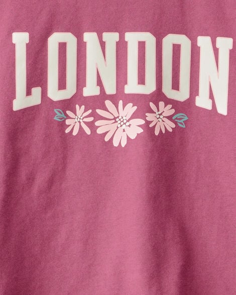 Kid 2-Piece London Short-Sleeve Top & Skirt Set - Pink