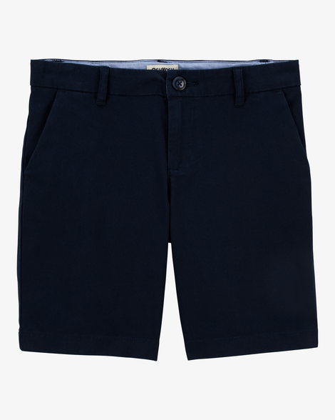 Girls Stretch Chino Shorts - Navy