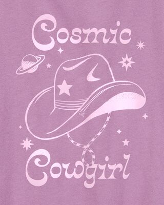 Product image 2 of Kid Cosmic Cowgirl Short-Sleeve Graphic Tee - Purple