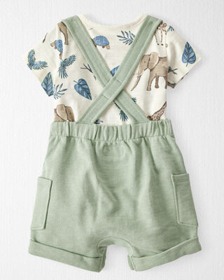 Product image 2 of Baby 2-Piece Organic Cotton Shortall Set