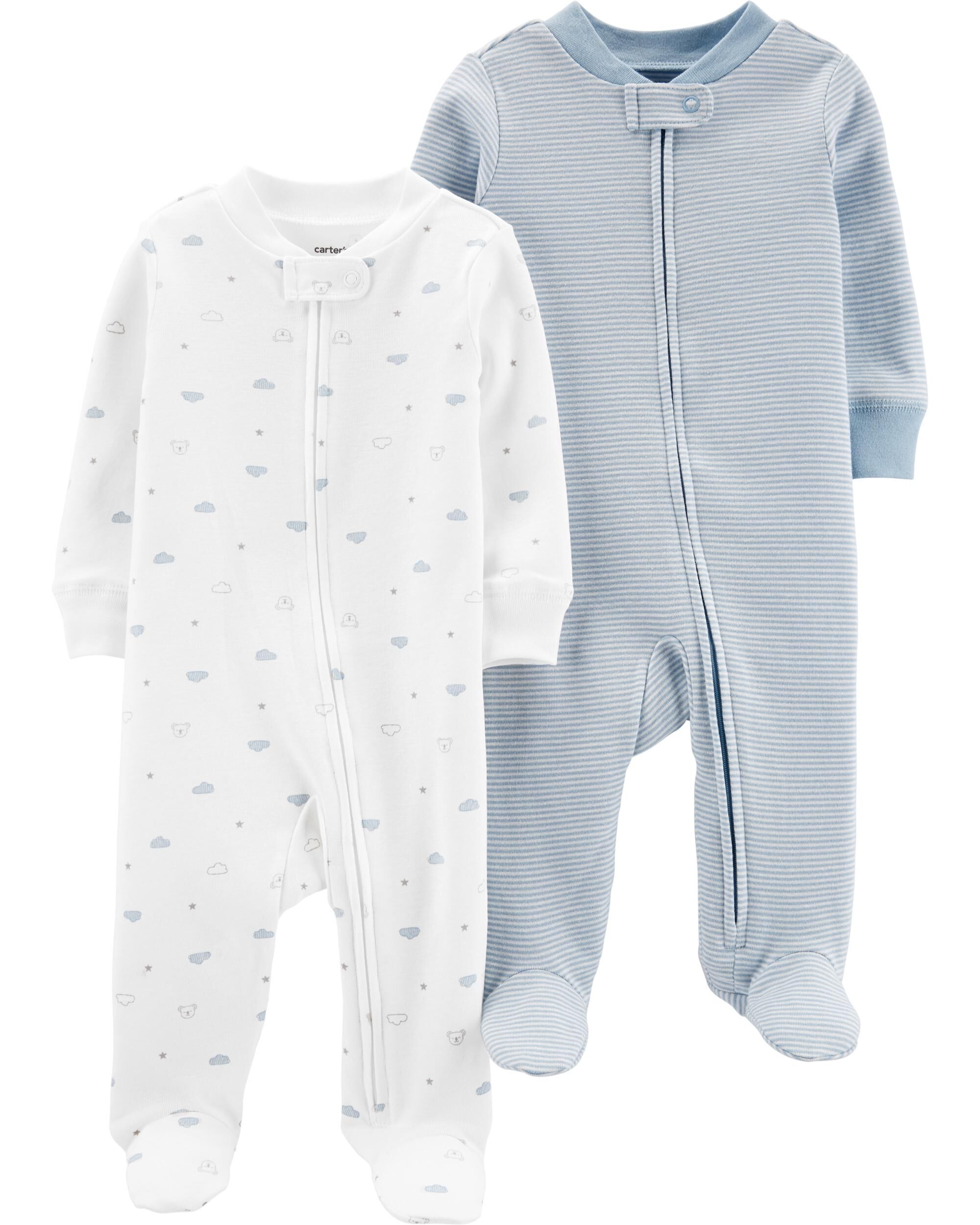 Carters Baby Boys Cotton Sleep and Play 6 Months, Grey