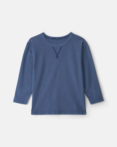 Boys Long-Sleeve T-Shirt - Navy Blue