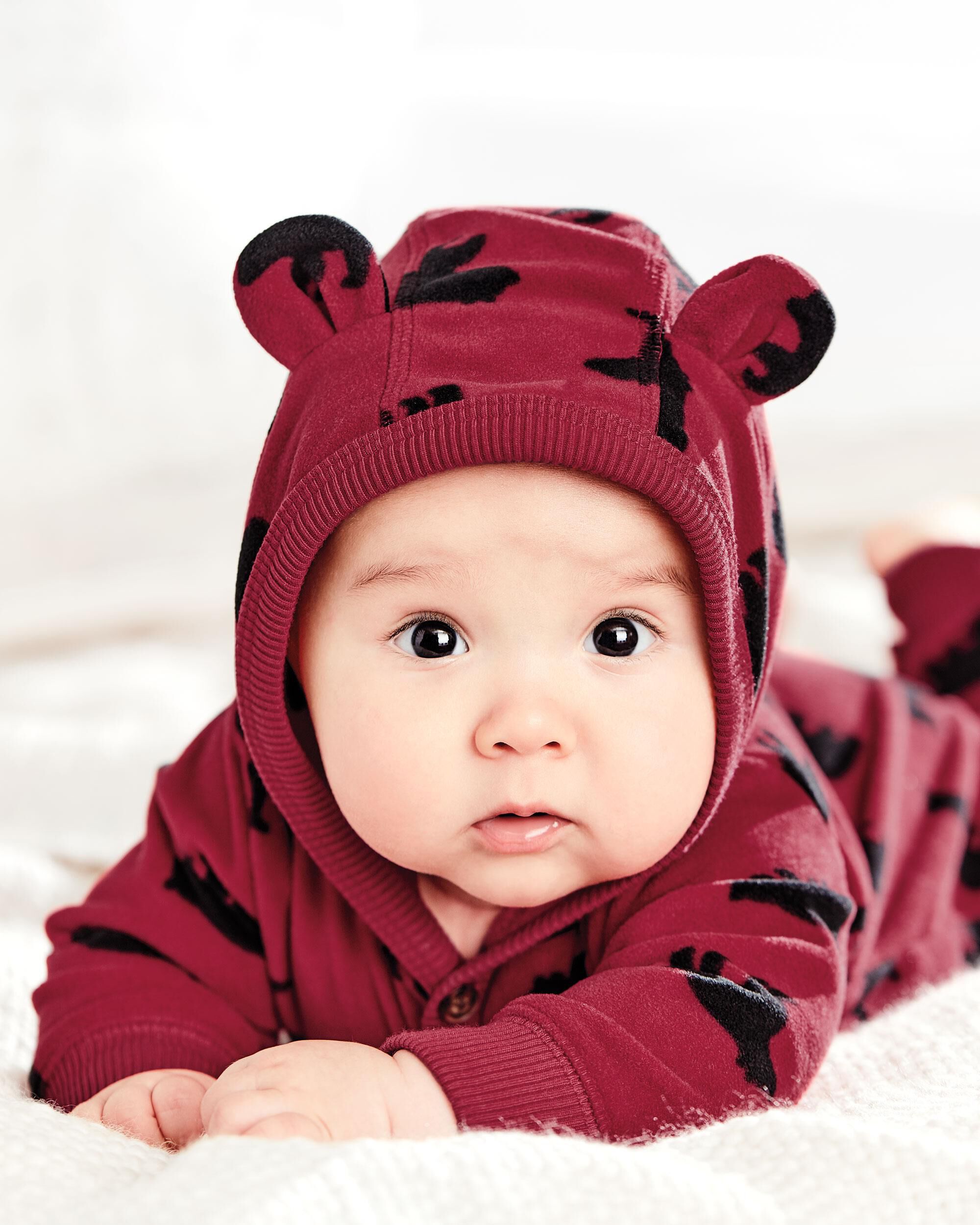 carter's bear fleece jumpsuit