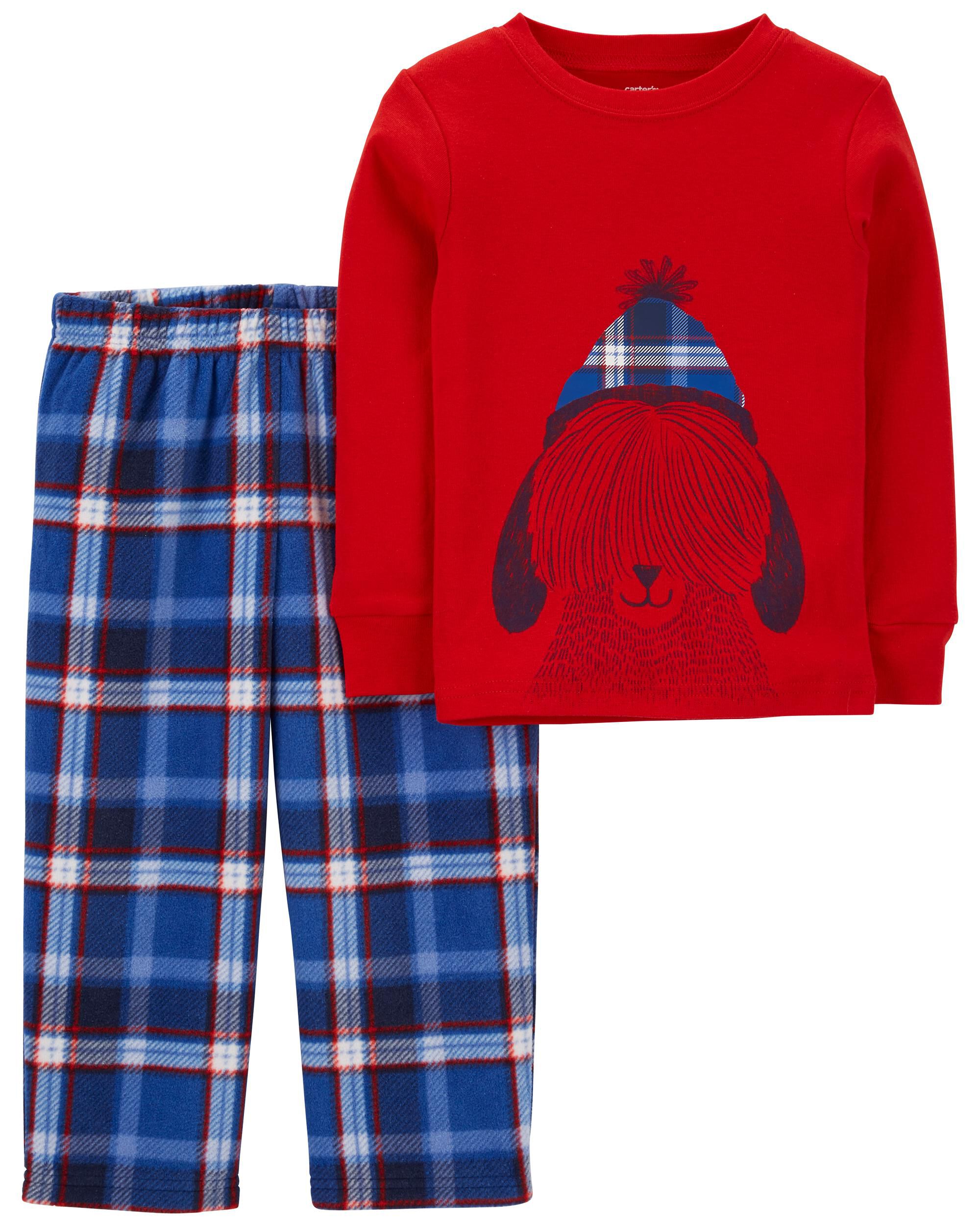 Nwada Toddler Boys 2-Piece Snug-Fit Cotton Christmas Pajama Set 