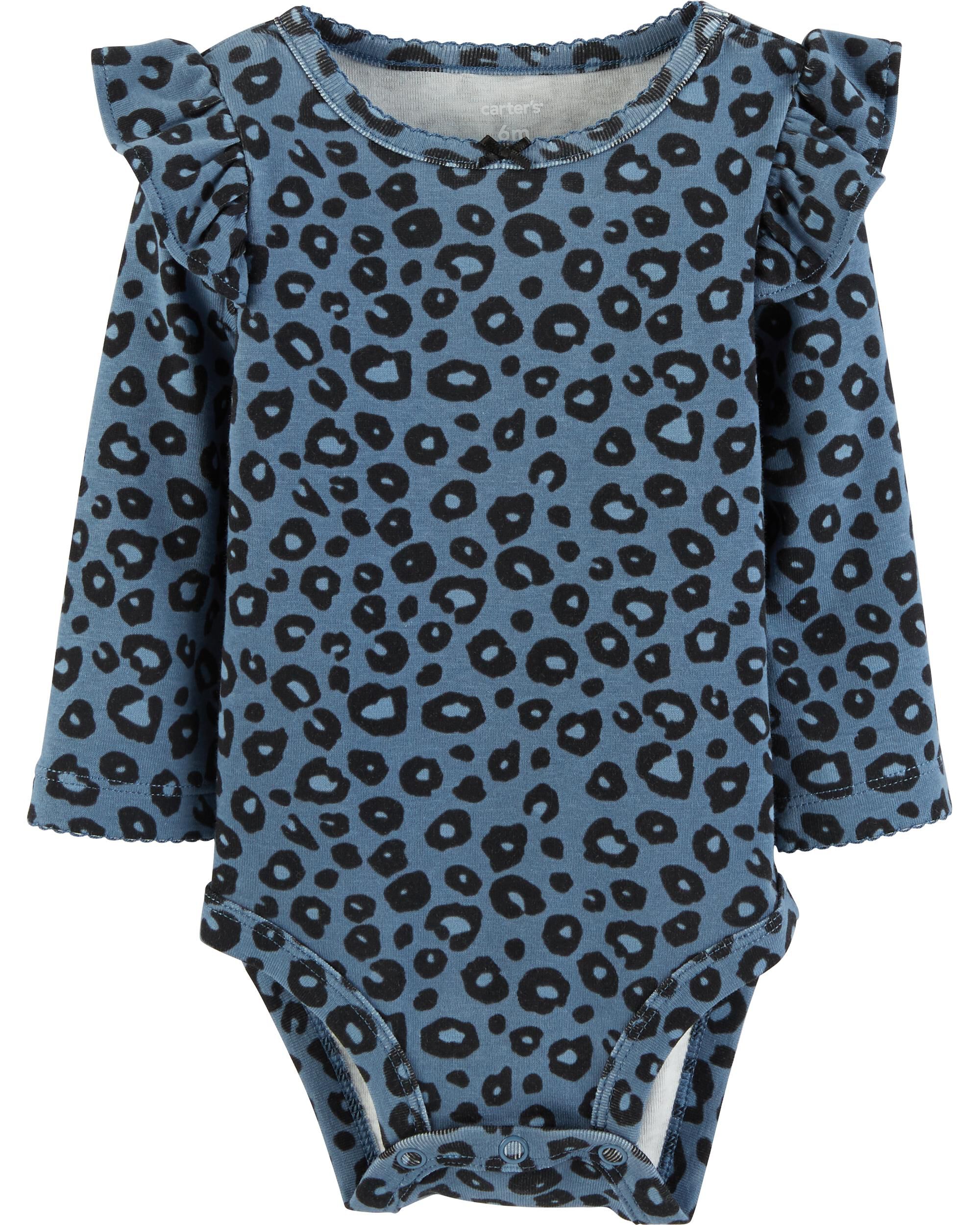 leopard print baby bodysuit