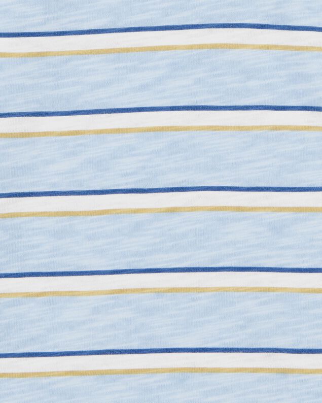 Product image 2 of Kid Striped Knit Short-Sleeve Henley - Blue