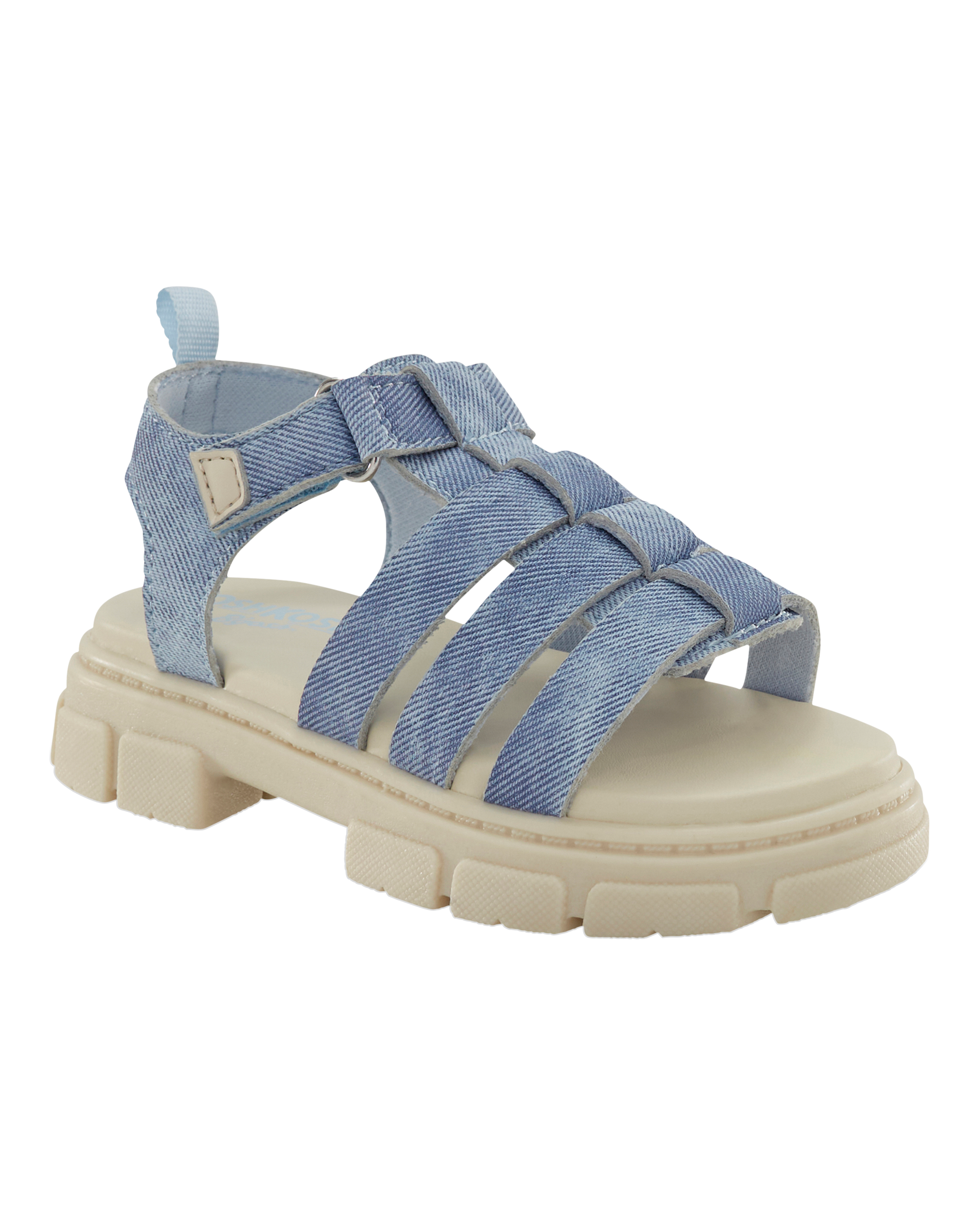 Toddler Girl Strappy Denim Sandals - Blue