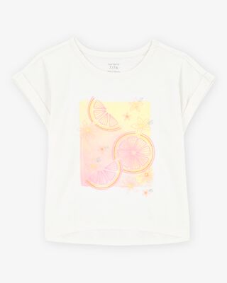 Product image 1 of Kid Short-Sleeve Lemon Fashion Top - Ivory