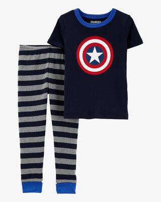 Product image 1 of Toddler 2-Piece Captain America 100% Snug Fit Cotton Pajamas