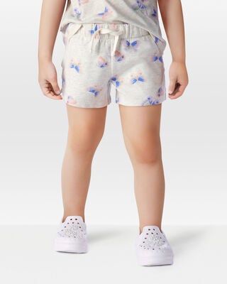 Product image 2 of Toddler Butterfly Print Pull-On French Terry Shorts - Grey