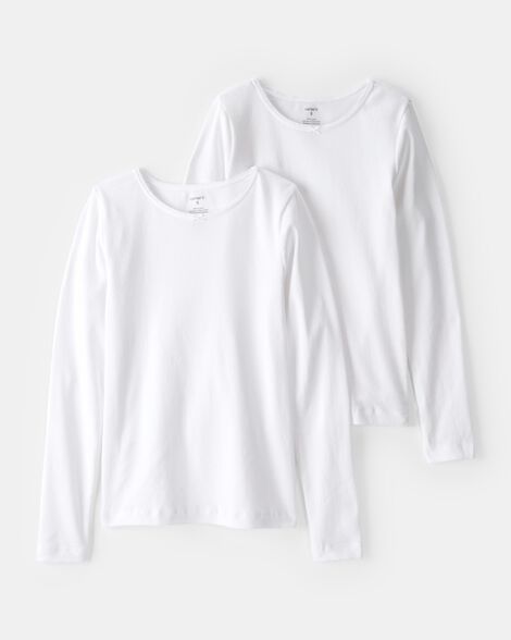2-pack cotton long-sleeve undershirts