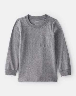 Toddler Boy Long-Sleeve Pocket Tee - Black
