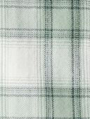 Green, Ivory - Baby Organic Cotton Herringbone Button-Front Shirt in Plaid, Selected
