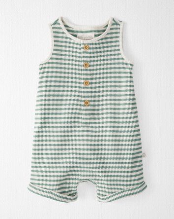Baby Waffle Knit Romper Made with Organic Cotton