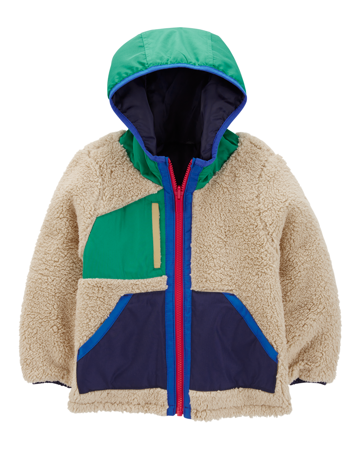 Toddler Colorblock Faux Sherpa Mid-Weight Jacket - Carter's