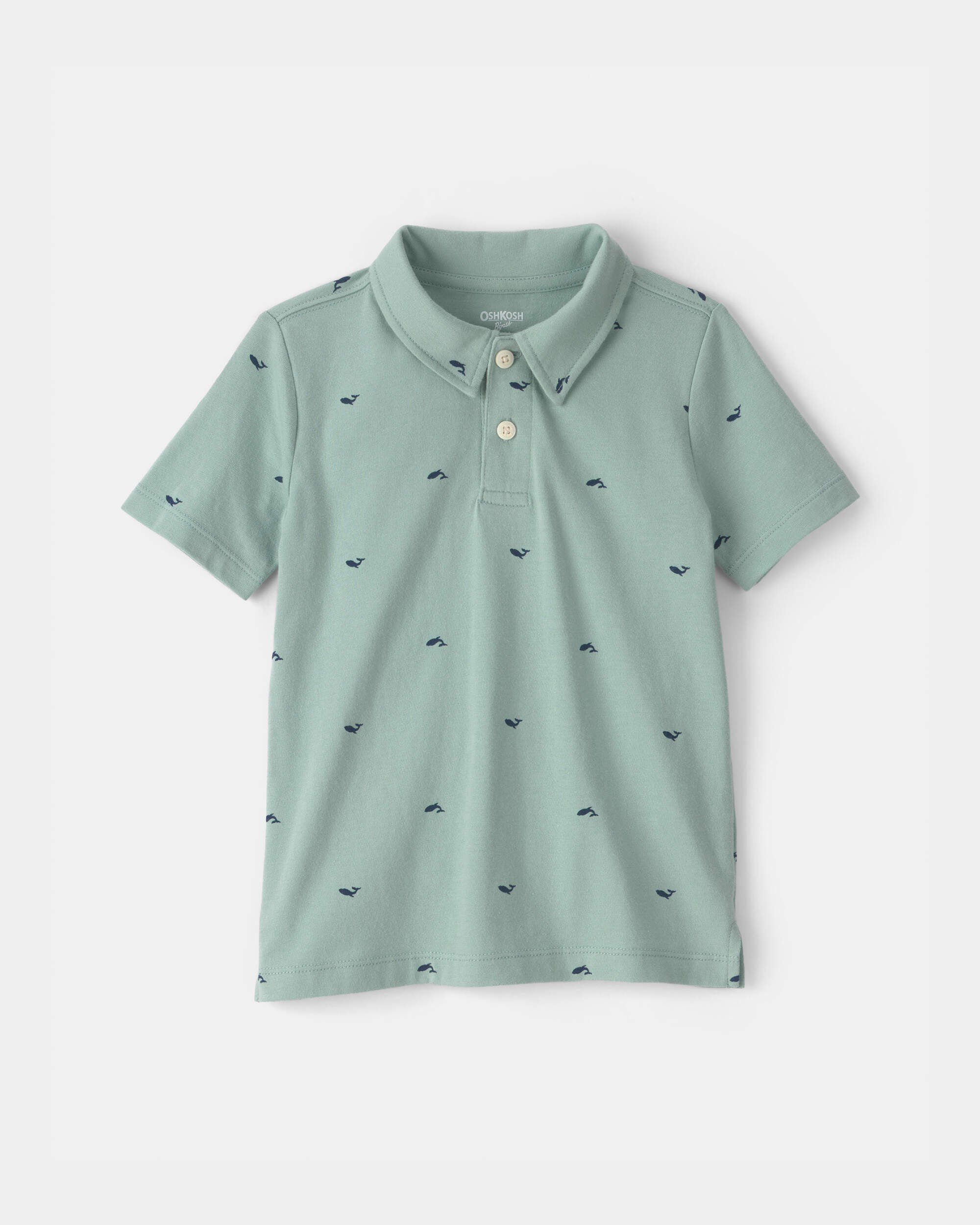 OshKosh Bgosh Toddler Boys Boy Whale Polo Shirt - Green 5T Green 22$