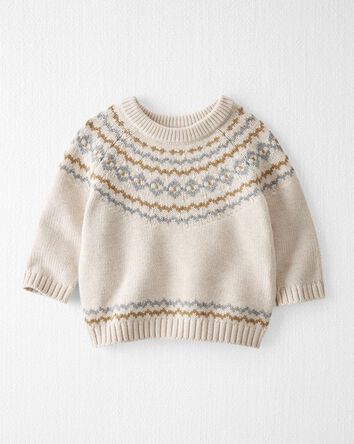 Baby Organic Cotton Fair Isle Chunky Sweater
