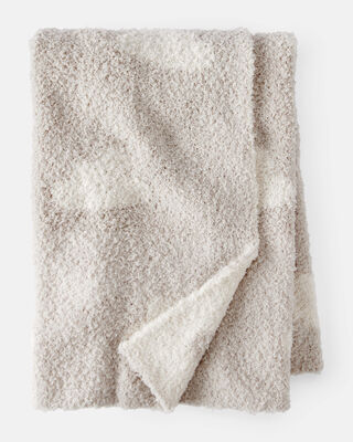 Product image 1 of Cloud Print Plush Blanket - Beige