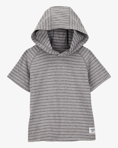  Product image 1 of Baby Striped Hooded Shirt  - Grey