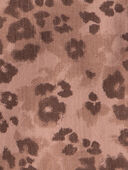 Brown - Girls Leopard Print Denim Skirt - Brown, Selected