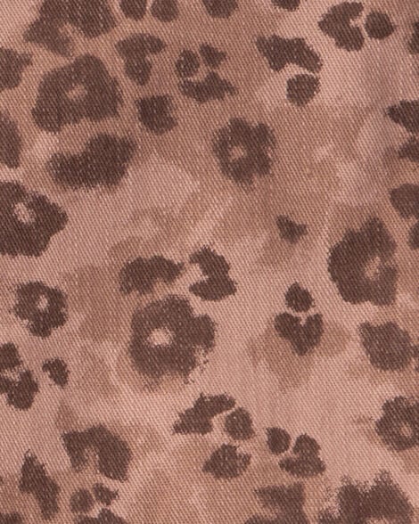 Product image 3 of Girls Leopard Print Denim Skirt - Brown