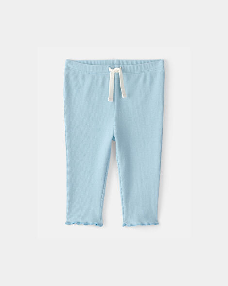 baby girl rib pants - blue