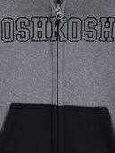 Grey - Toddler OshKosh Logo Zip Jacket, Selected