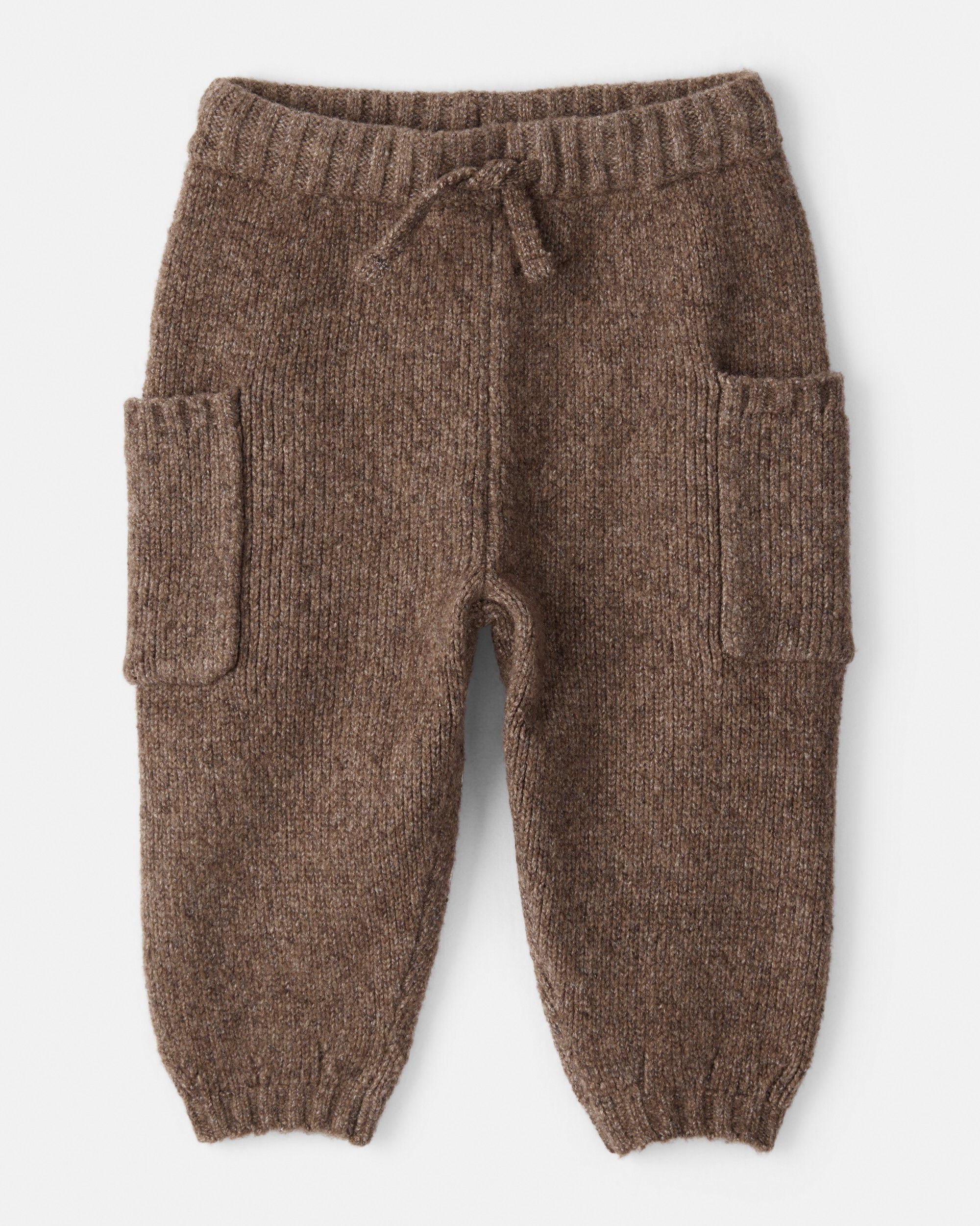 Baby Boy Pull-on Sweater Knit Joggers - Brown