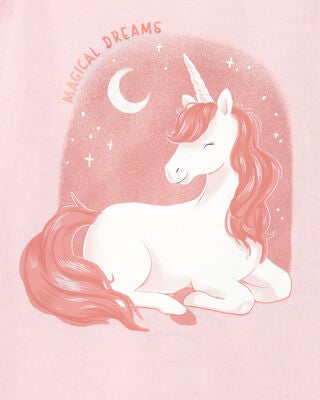Product image 2 of Kid 2-Pack Unicorn Nightgowns - Pink