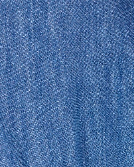 Toddler Iconic Denim Button-Down Romper - Blue