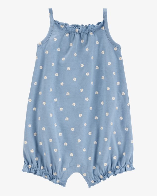 Product image 1 of Baby Girl Shell Cotton Romper - Blue