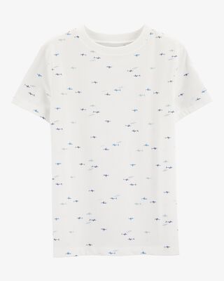 Product image 1 of Kid Shark Cotton-Blend Tee - White