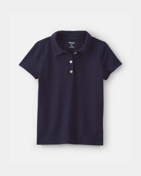 Girls Uniform Piqué Polo Shirt - Navy