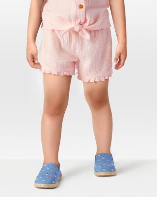 Product image 2 of Toddler Ruffle Gauze Shorts - Pink