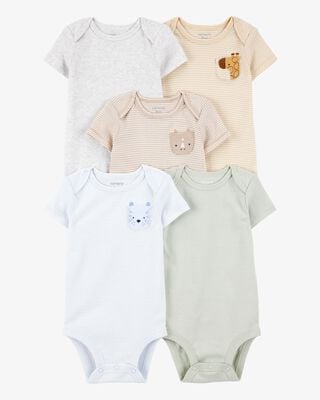 Baby Bear 2-Way Zip Ribbed Sleep & Play Pajamas - Brown
