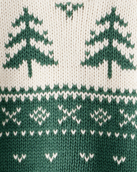 Product image 3 of Baby Organic Cotton Evergreen Fair Isle Sweater