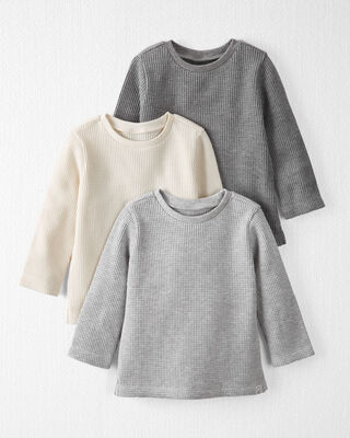 Product image 1 of Baby 3-Pack Waffle Knit T-Shirts Made with Organic Cotton