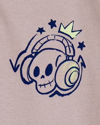Product image 2 of Kid Skull Short-Sleeve Graphic Tee - Brown