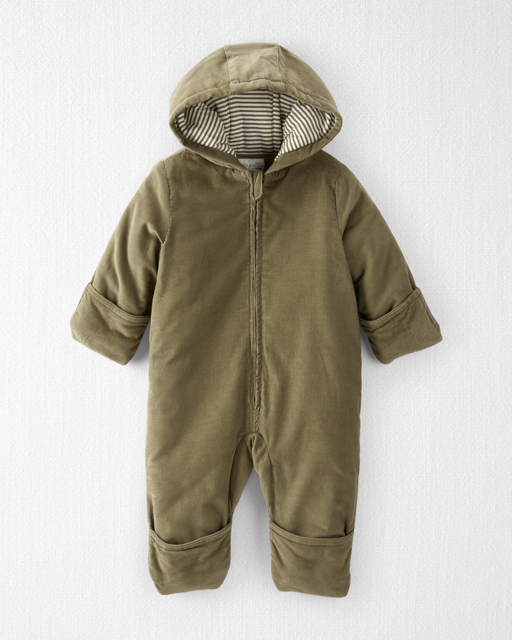 Baby Organic Cotton Cozy Flannel Overalls - Little Planet