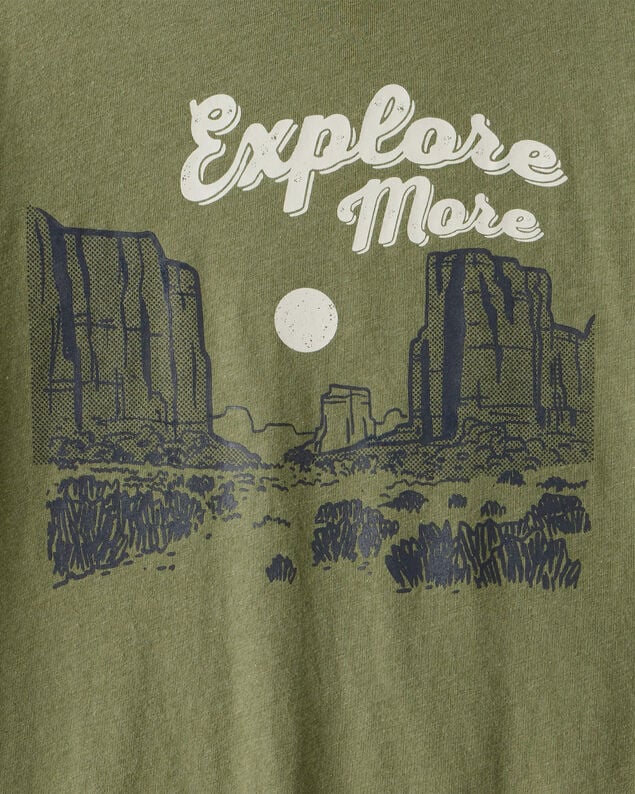 Product image 2 of Boys Explore Long-Sleeve Graphic Tee - Green