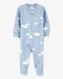 Baby Beige Santa Milk & Cookies Loose Fit Fleece Long-Sleeve Sleep & Play Pajamas - White