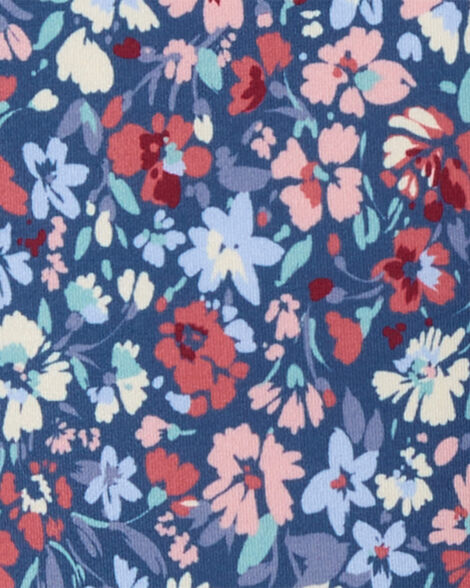  Product image 3 of Kid Floral Print Active Leggings in BeCool™ Fabric - Purple