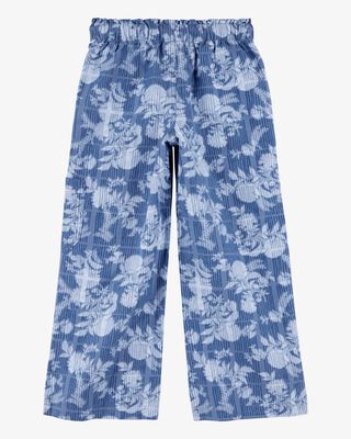 Product image 2 of Kid Floral Print Drawstring  Pants - Blue